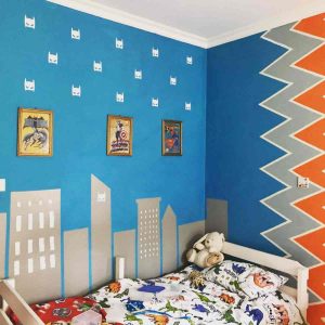 Making an expat home your own 3 boys bedroom gotham city batman paint