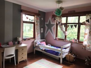 Making an expat home your own 5 grey pink star girls bedroom