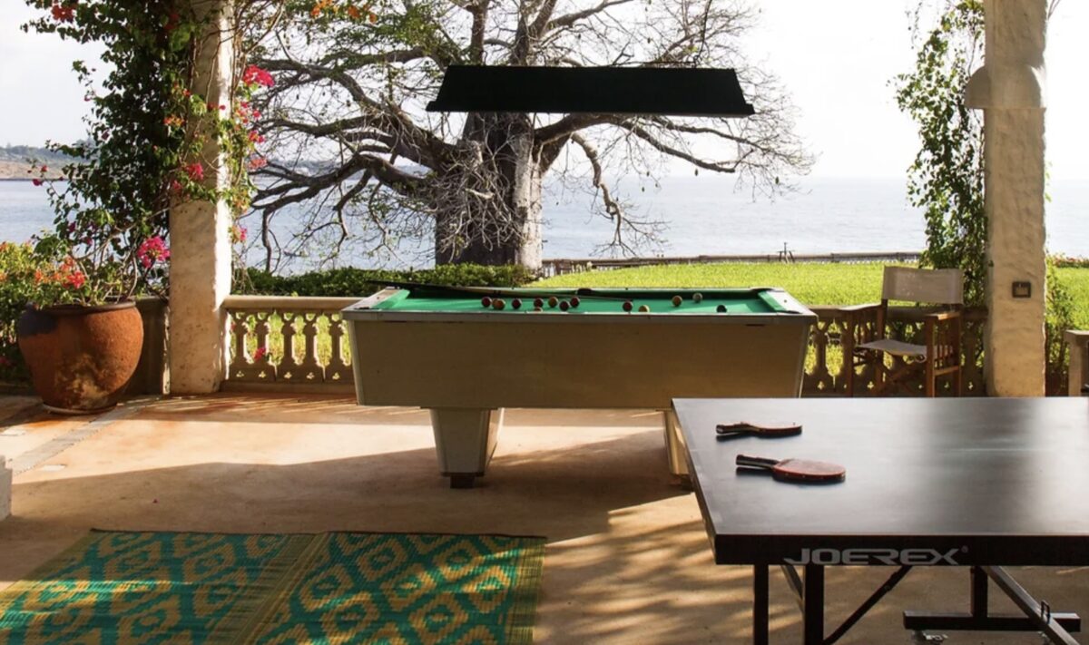 Kamili House Kilifi : A Luxury Villa on the Indian Ocean. 8 Games area at Kamili House